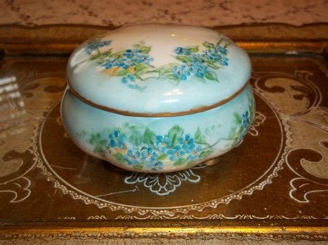 Vintage M Z Austria Victorian Porcelain Trinket Box 1900s Etsy