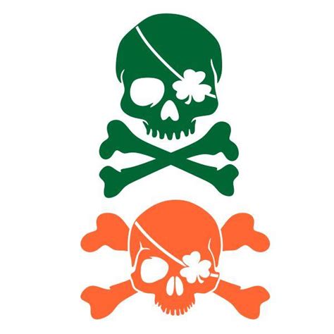 Clover Skull Crossbones Cuttable Design Apex Embroidery Designs