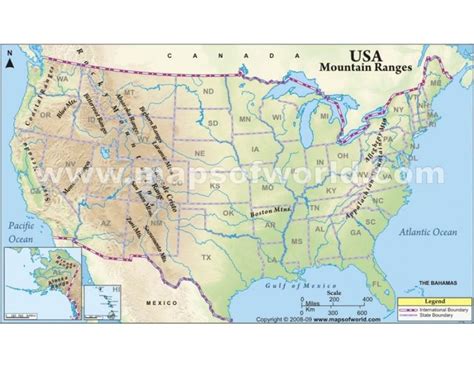 Buy Usa Mountain Ranges Map In Digital Vector Format Map Mountain