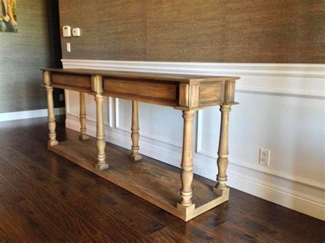 Custom Reclaimed Wood Console Inspired By Restoration Hardware Rectory