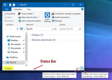 How To Enable Or Disable The Status Bar In File Explorer In Windows 10