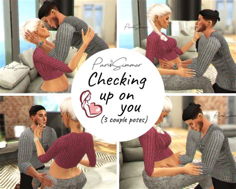 Sims 4 Cc Custom Content Pose Pack Checking Up On You By Paris