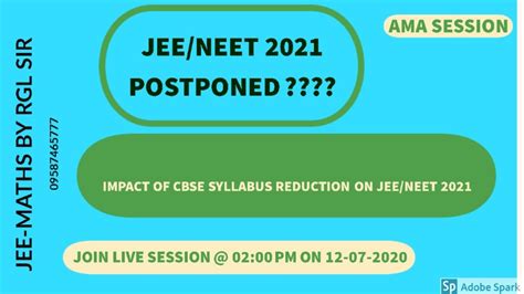 Recently when neet national level based entrance test is talked about, so many of the interested candidates have. IMPACT OF CBSE SYLLABUS REDUCTION ON JEE/NEET 2021 .. WILL ...