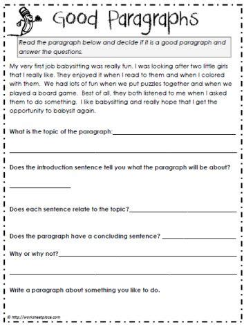 Understanding Paragraphs | Paragraph writing, Writing worksheets
