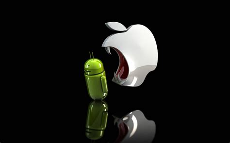 Download Apple And Android Humor Wallpaper