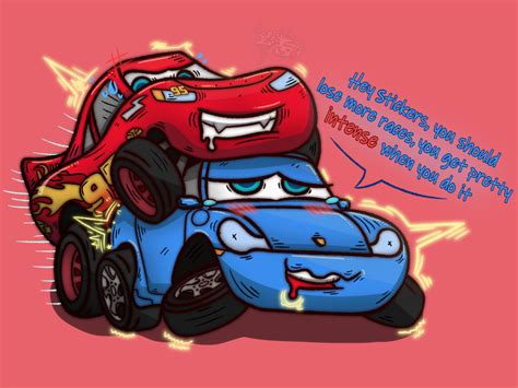 Rule 34 Angry Blue Body Blush Blush Cars Film Disney Duo Enjoying