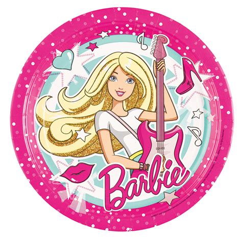 Barbie Superstar Round Paper Plate 23cm