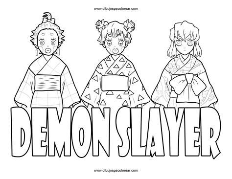 Demon Slayer Dibujo Para Colorear Coloring Pages