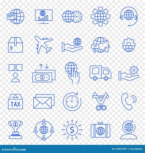 Business Icon Set 25 Vector Icons Pack Stock Vector Illustration Of