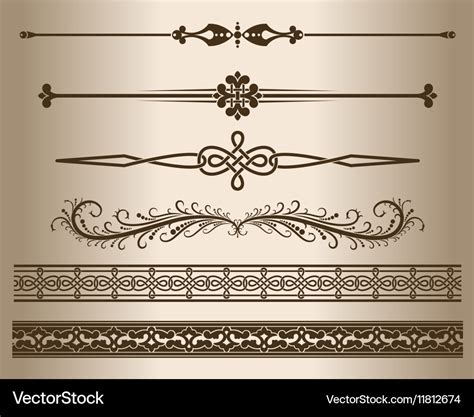 Decorative Lines Royalty Free Vector Image Vectorstock