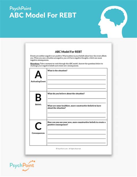Abc Model For Rebt Worksheet Psychpoint