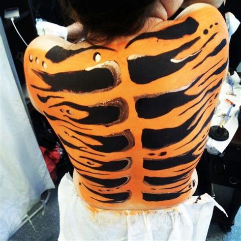 Tiger Bodypainting Practice For College Assessment