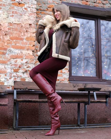 Burgundy Boots Red Boots Thigh High Boots High Heel Boots Latex