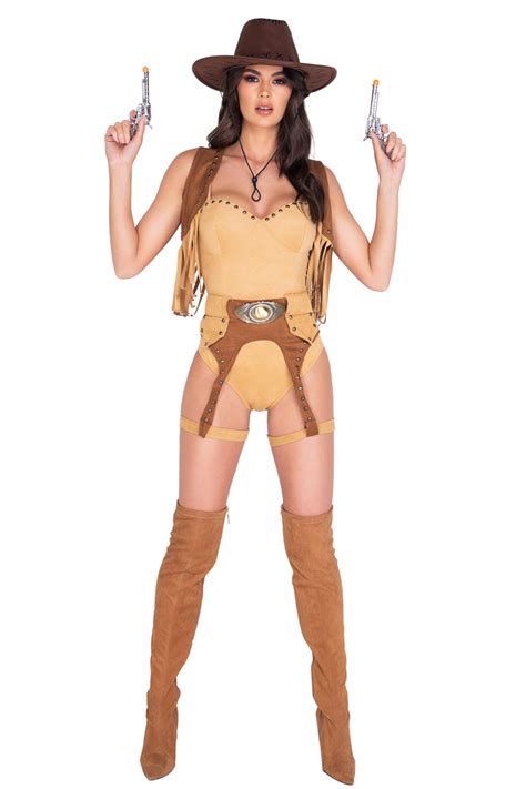Sexy Western Babe Costume Brown Cowgirl Halloween Costume