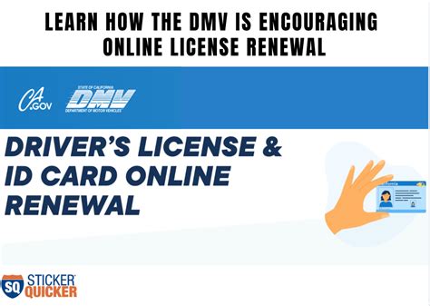 Learn How The Dmv Is Encouraging Online License Renewal Sticker