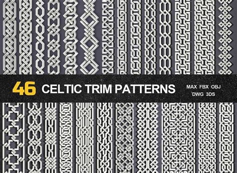 46 Celtic Trim Patterns 3d Model Cgtrader