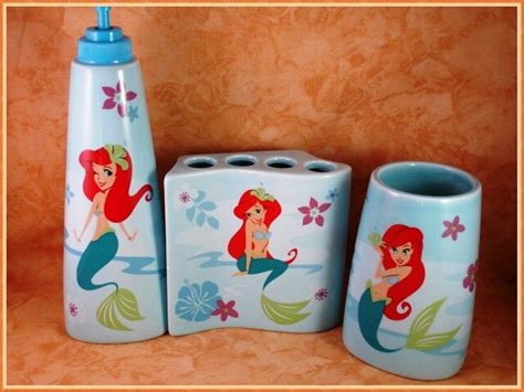 Ariel Little Mermaid Bathroom Accessories Mermaid Bathroom Decor