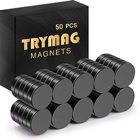 Trymag Small Refrigerator Magnets 50pcs Rare Earth Magnets 10x3mm
