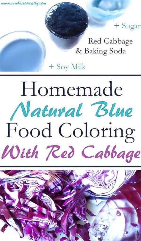 Homemade Natural Blue Food Coloring With Red Cabbage Sew Historically