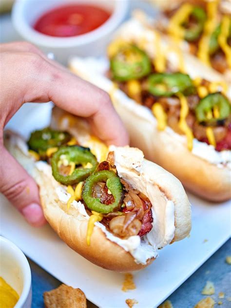 Seattle Hot Dog Recipe W Bacon Cream Cheese And Chips