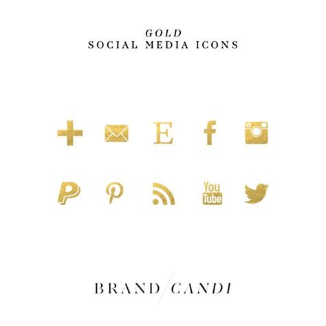 Social media marketing logo advertising, social media, blue, web design png. Gold Social Media Icons ~ Icons ~ Creative Market