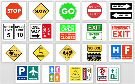 Free Printable Street Signs Stop Read Go