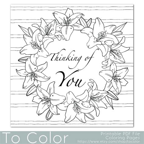 Free Printable Thinking Of You Cards To Color Cards Info