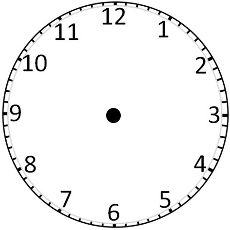 Printable Clock Blank Clock Faces Clock Template Blank Clock