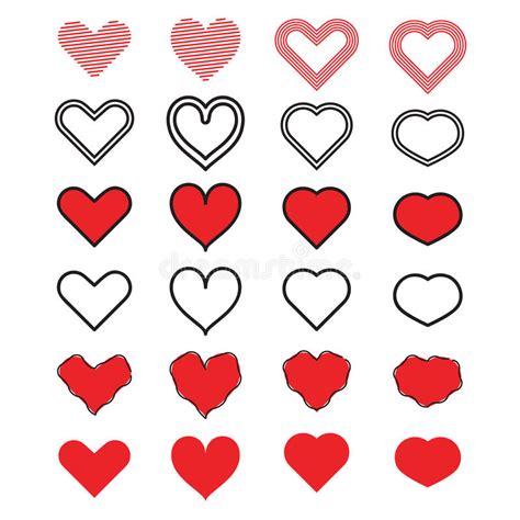 Heart Valentine Icon Set Stock Vector Illustration Of Greeting 66031929