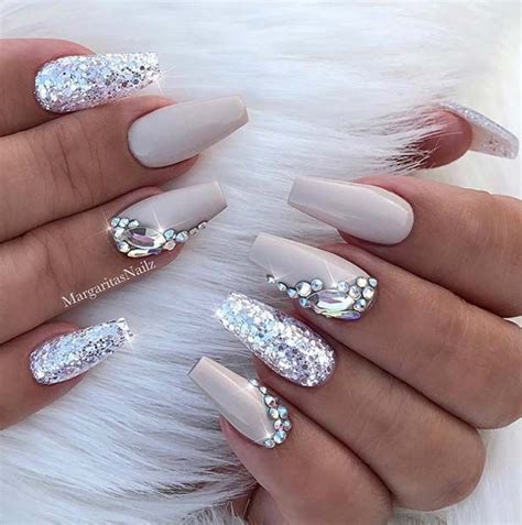 41 Elegant Nail Designs With Rhinestones Page 2 Of 4 Stayglam