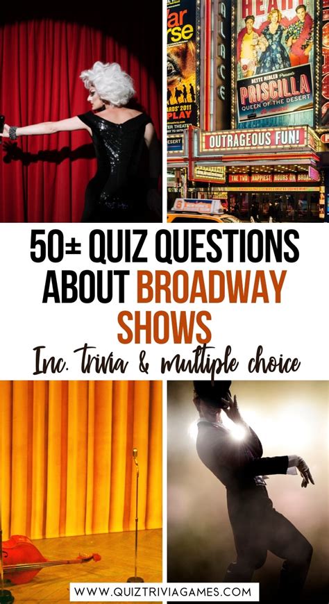 50 Broadway Quiz Questions And Answers Quiz Trivia Games