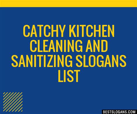Catchy Kitchen Cleaning And Sanitizing Slogans Generator