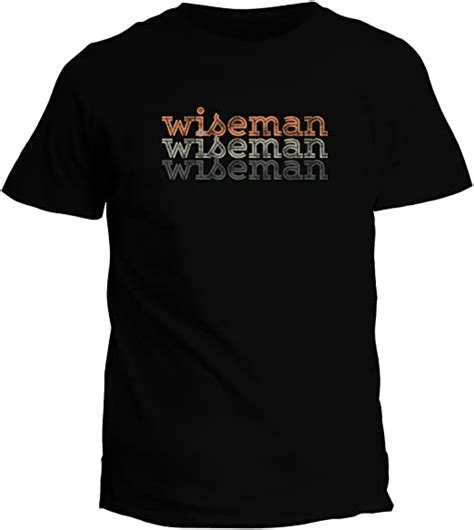 Idakoos Wiseman Repeat Retro Last Names T Shirt Amazonca