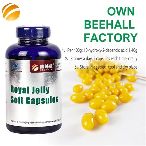 Beehall Health Products Exporter Beauty Products Bulk Royal Jelly Softgel China Royal Jelly