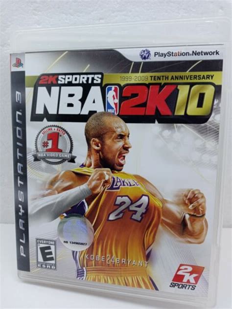 2k Sports Nba 2k10 Ps3 10th Anniversary Edition Kobe Bryant Complete Ebay
