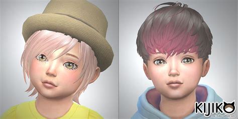 Sims 4 Kijiko Hair Pink And Fluffy Hair F Ts4 Edition At Kijiko Sims