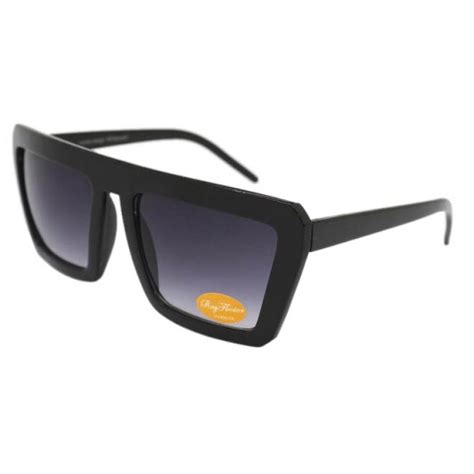 Vtg 80s Style Square Frame Wayfarer Sunglasses Retro Glasses Black Brown Ebay