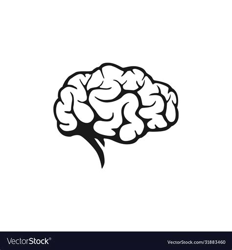 Brain Logo Design Template Idea Royalty Free Vector Image
