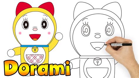 How To Draw Dorami Step By Step Youtube