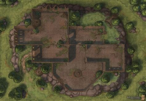 Castle Ruins 46x32 Battlemaps Dnd World Map Fantasy World Map