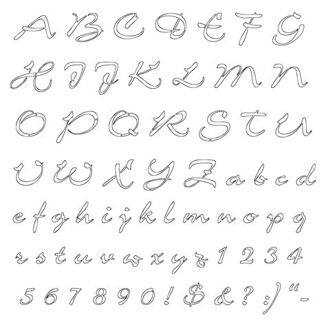 Best Printable Alphabet Stencils Calligraphy Letters Pdf For Free At
