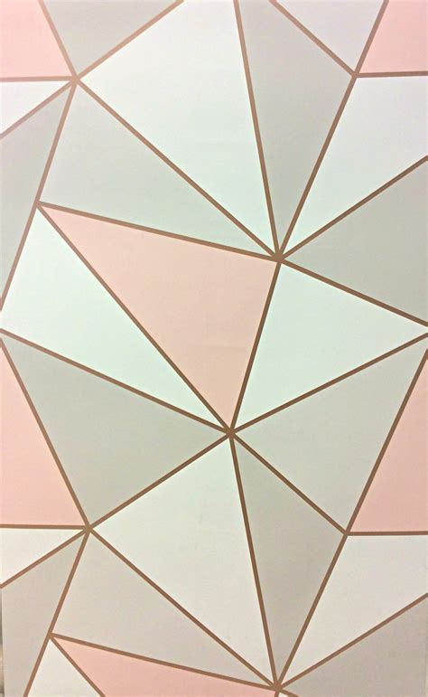 Fine Decor Wallpaper Apex Geometric Rose Gold Fd41993 Wonderwall