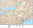 Map Of New York State Usa - BHe