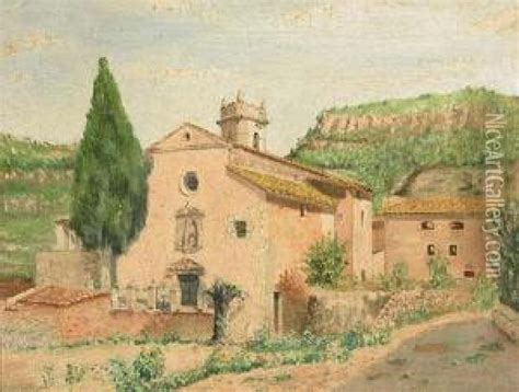 Iglesia Rural Oil Painting Reproduction By Miguel Utrillo Morlius