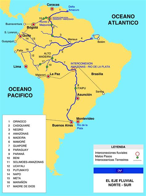 Map Of South American Rivers World Map
