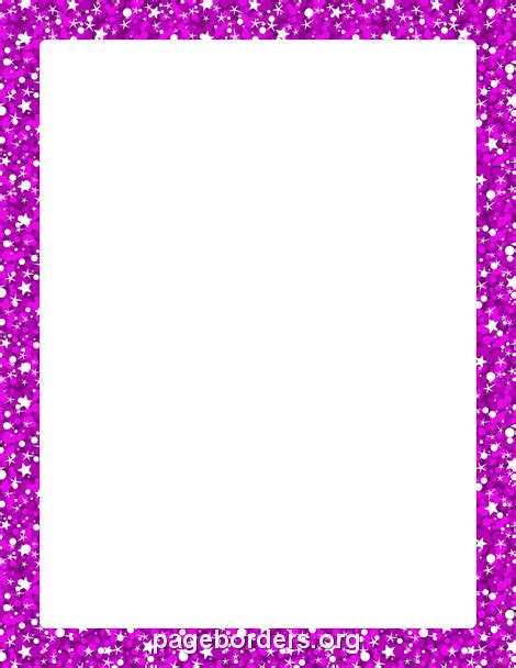 Purple Glitter Border Clip Art Page Border And Vector