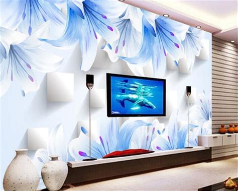 Beibehang Custom Personality High Quality Fashion Wallpaper Blue 3d