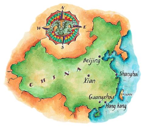 Map Of China By Jennifer Thermes