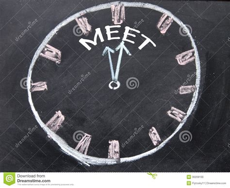 Time For Meet Clock Sign Stock Photo Image Of Number 30209100