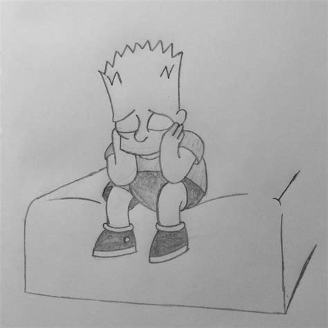 Bart Simpson Drawing Sad Img Ultra